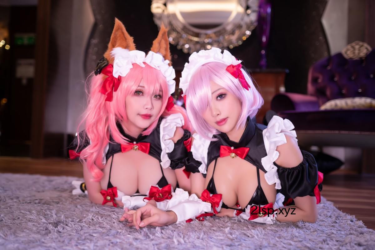 Coser@Hana-Bunny-And-HaneAme-–-Tamamo-Maid-And-Mashu-Kyrielight-MaidTamamo-Maid-And-Mashu-Kyrielight-Maid