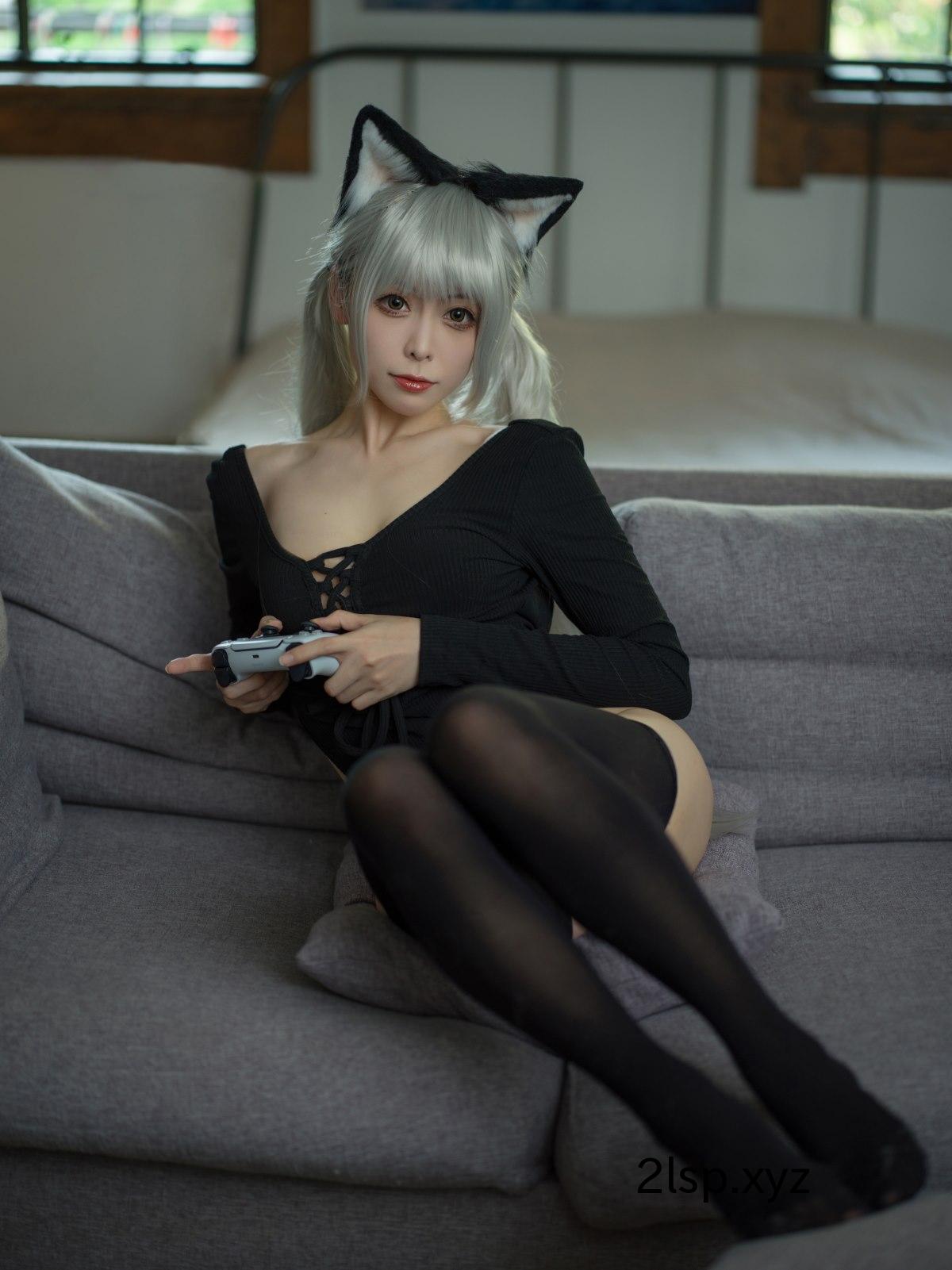 Coser@樱岛嗷一-黑猫针织衫连体衣樱岛嗷一