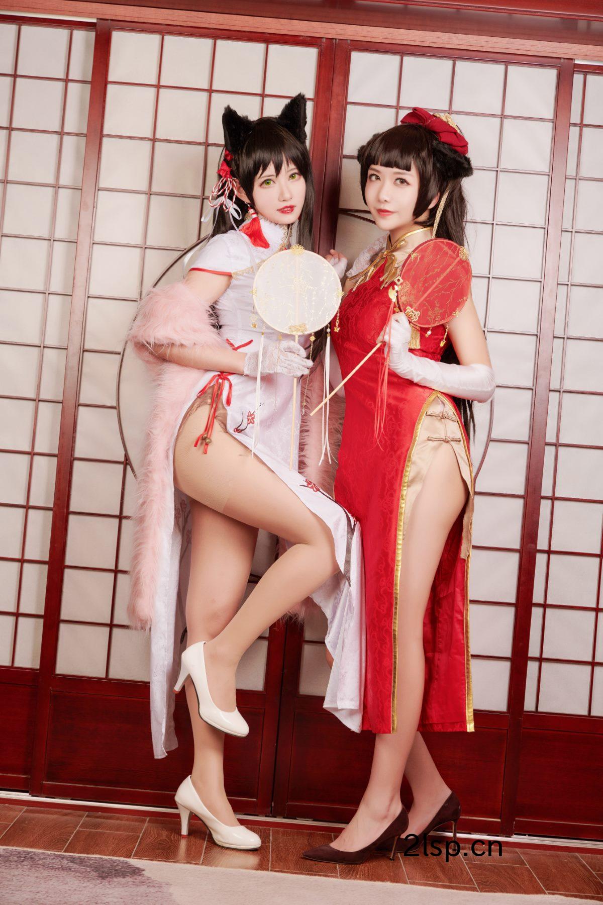 Coser@源纱希喵喵喵Vol.004Meiyi_烛墨犬獒旗袍