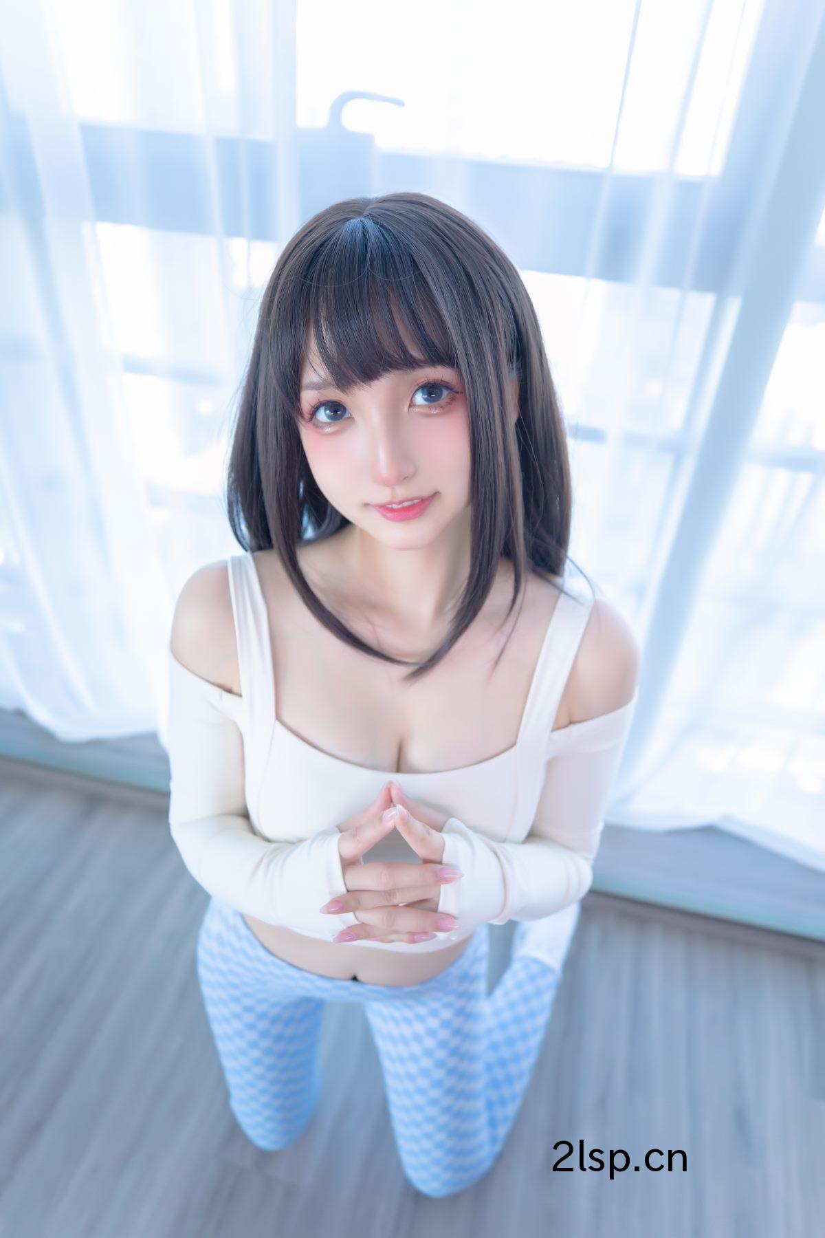 Coser@神楽坂真冬Vol.083蓝白格