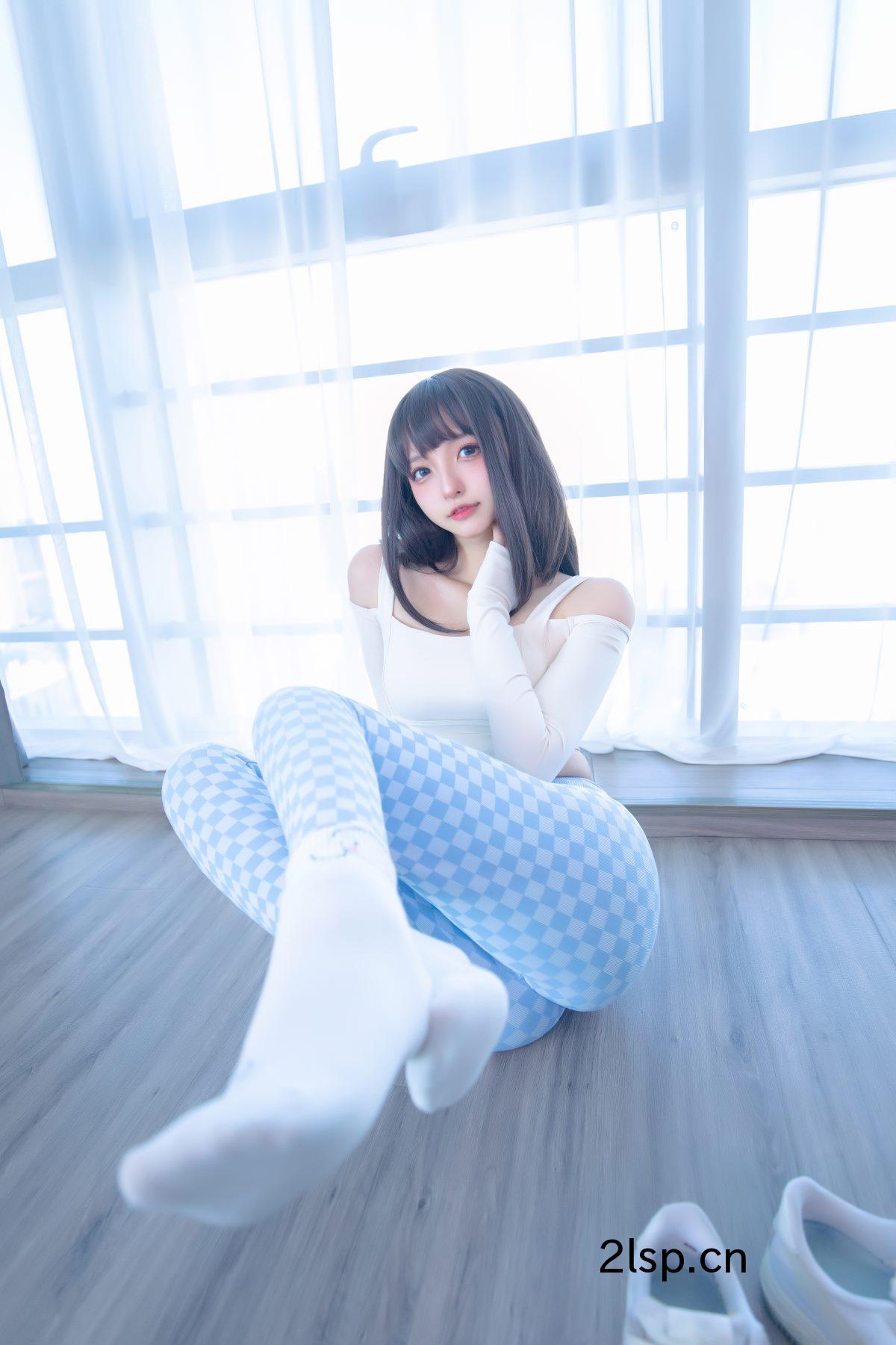 Coser@神楽坂真冬Vol.083蓝白格