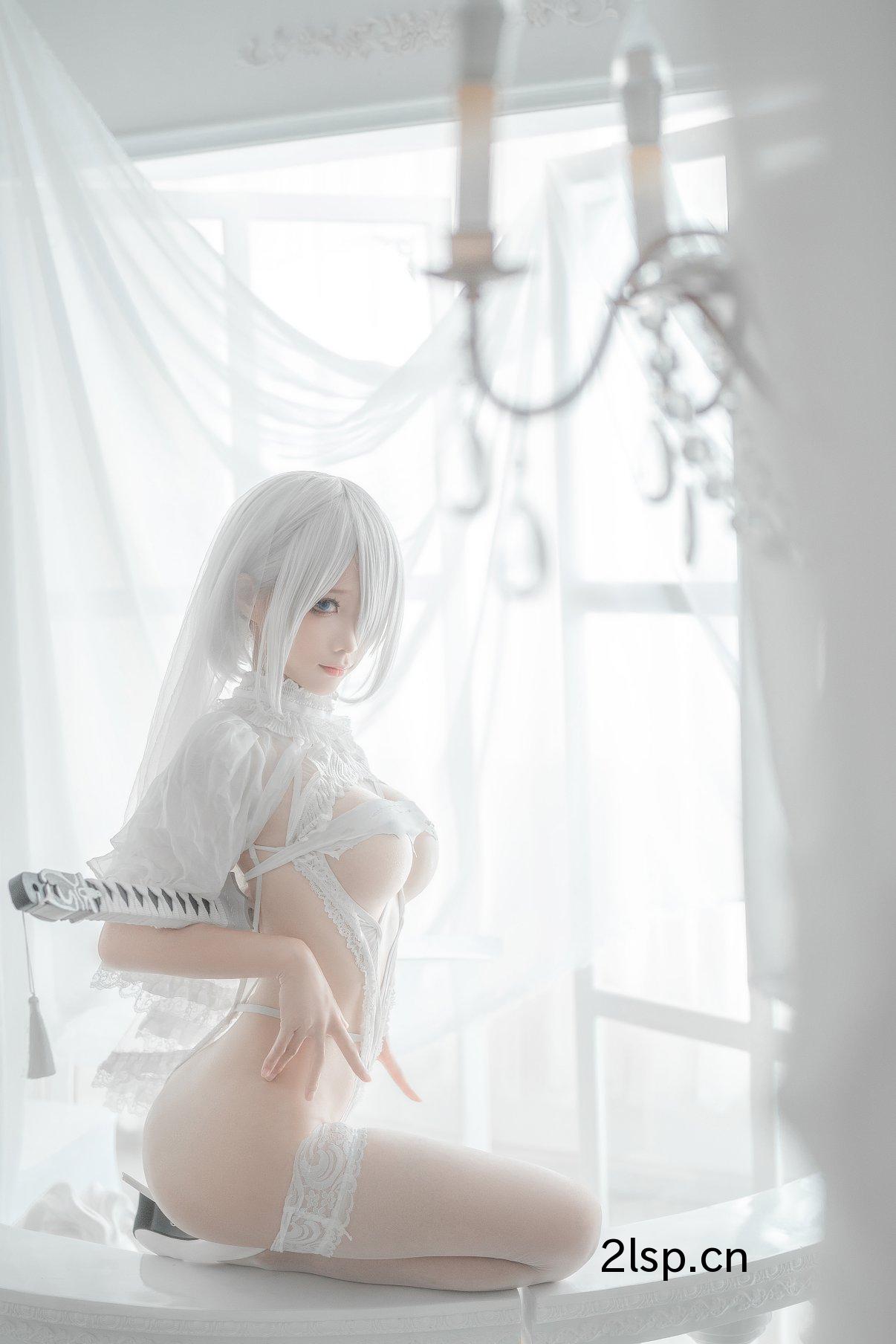 Coser@蠢沫沫Vol.1402B白婚纱