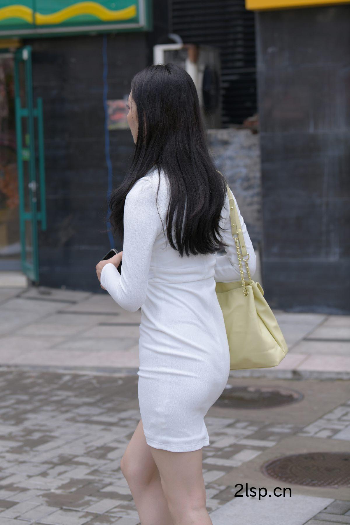 MoJing魔镜街拍No.137StreetphotoofbeautyinwhiteuniformB街拍之白色制服美女-B